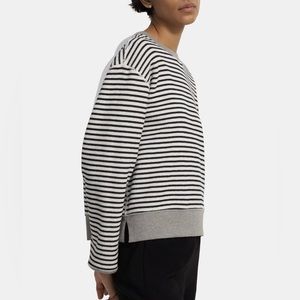 Theory Reversible Crewneck Sweatshirt in Terry Cotton